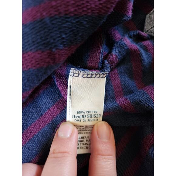 Vintage L.L Bean Men's Collared Rugby Stripped Pullover Shirt-Lg Petite - Picture 6 of 7